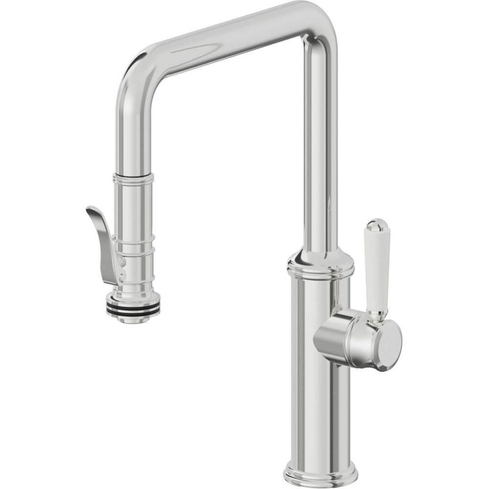 Pull-Down Kitchen Faucet with Squeeze Sprayer  - Quad Spout