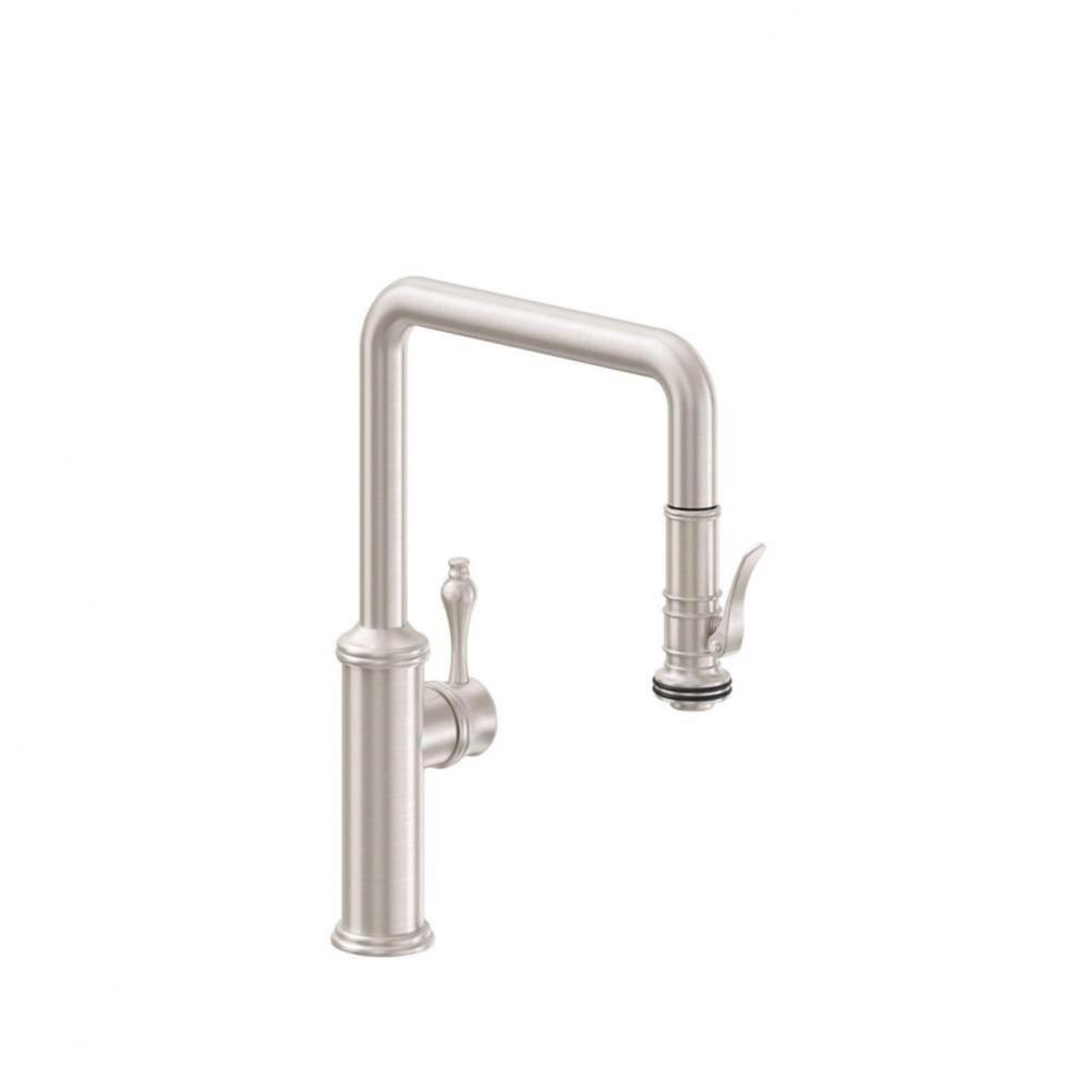 Pull-Down Kitchen Faucet with Squeeze Handle Sprayer - Quad Spout