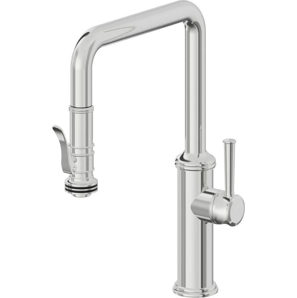 Pull-Down Kitchen Faucet with Squeeze Sprayer  - Quad Spout