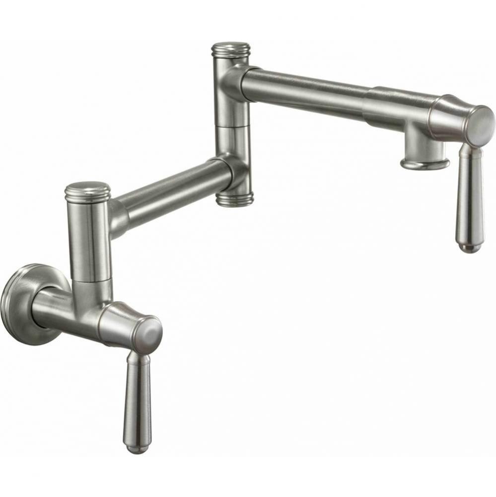 Pot Filler - Dual Handle Wall Mount - Traditional
