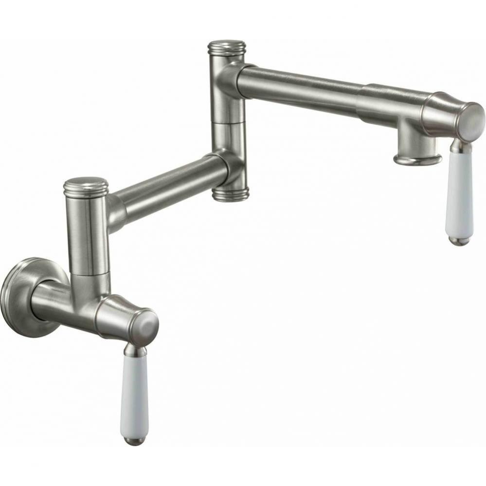 Pot Filler - Dual Handle Wall Mount - Traditional