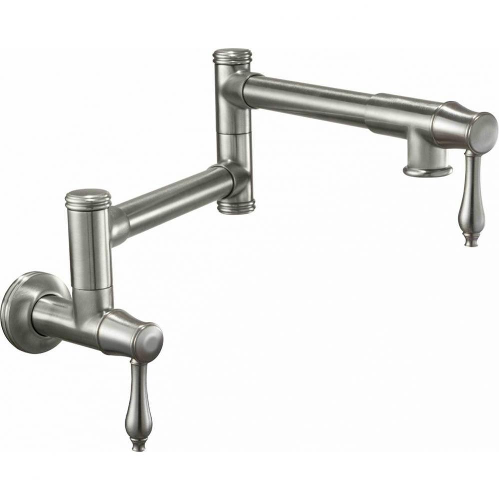 Pot Filler - Dual Handle Wall Mount - Traditional