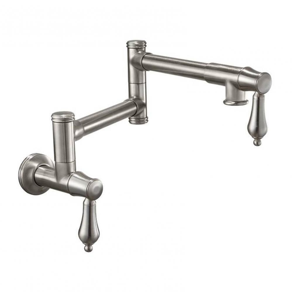 Pot Filler - Dual Handle Wall Mount - Traditional