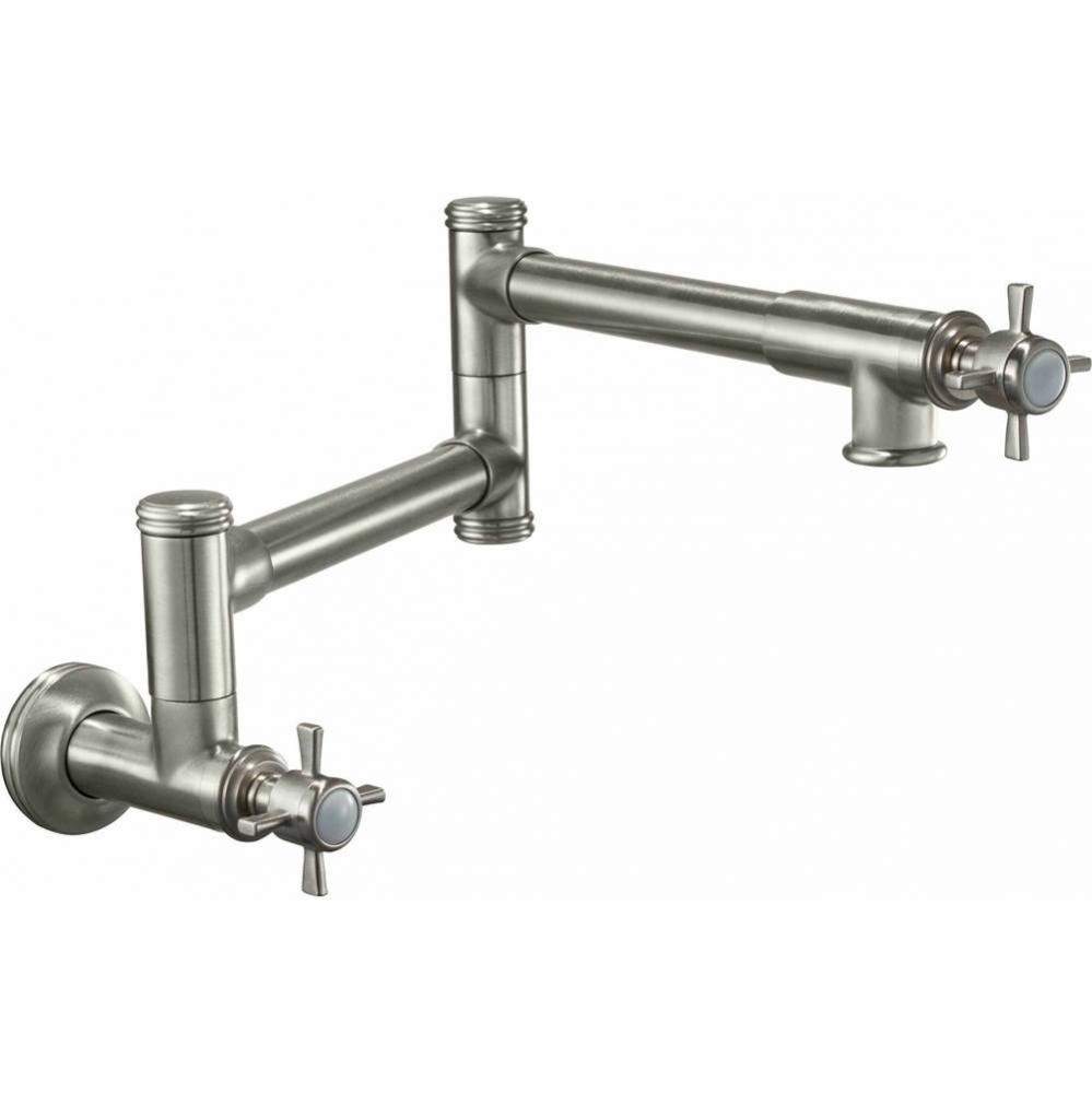 Pot Filler - Dual Handle Wall Mount - Traditional
