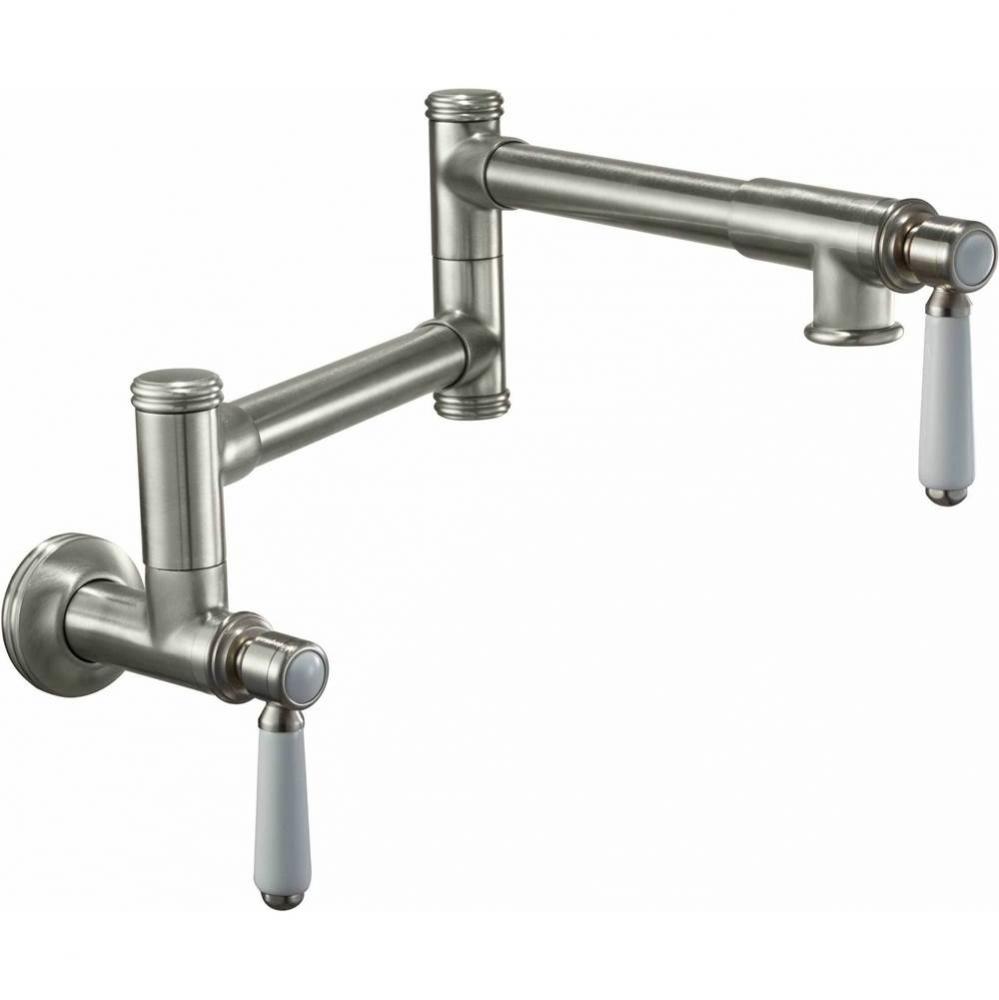 Pot Filler - Dual Handle Wall Mount - Traditional
