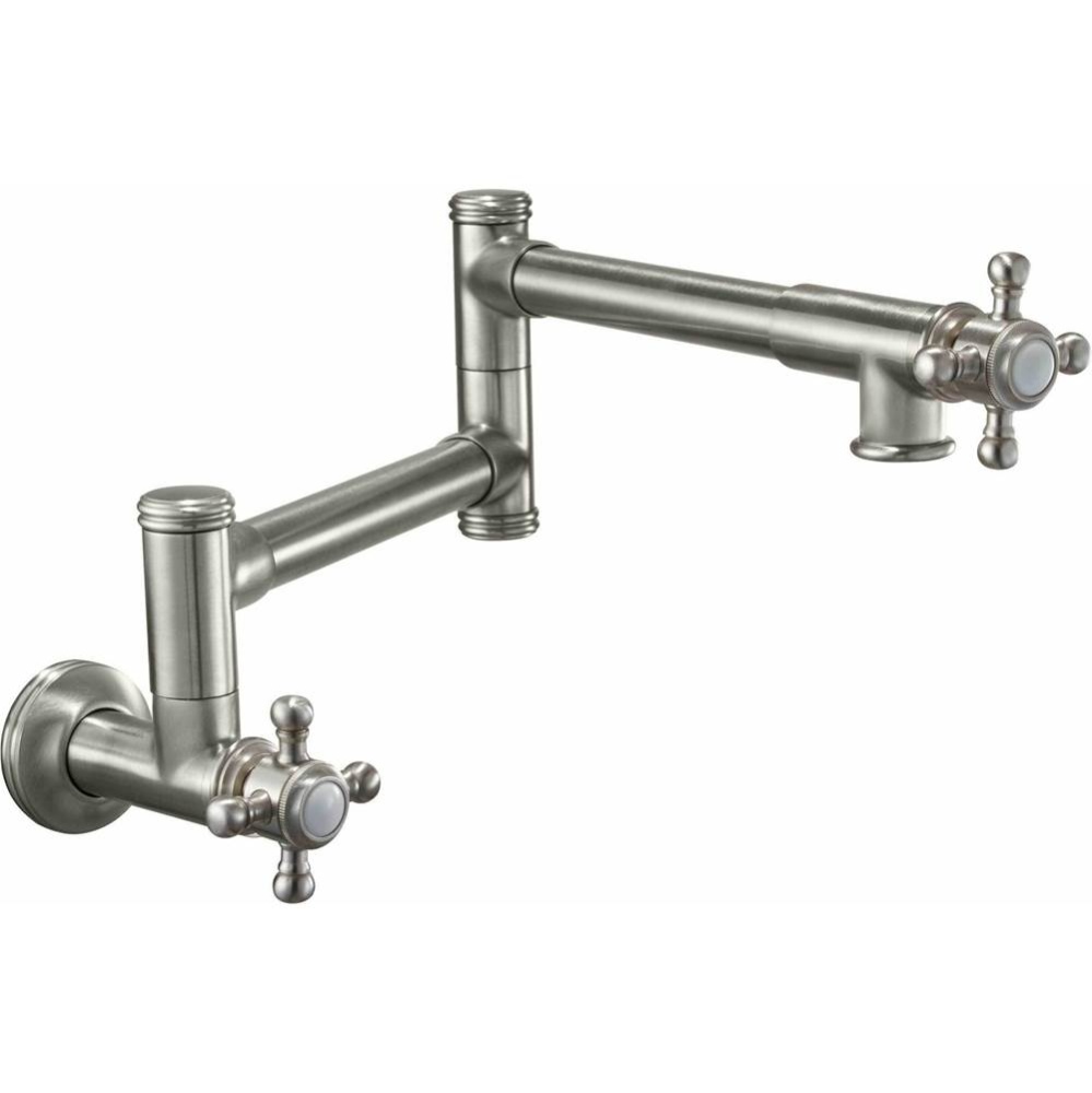Pot Filler - Dual Handle Wall Mount - Traditional