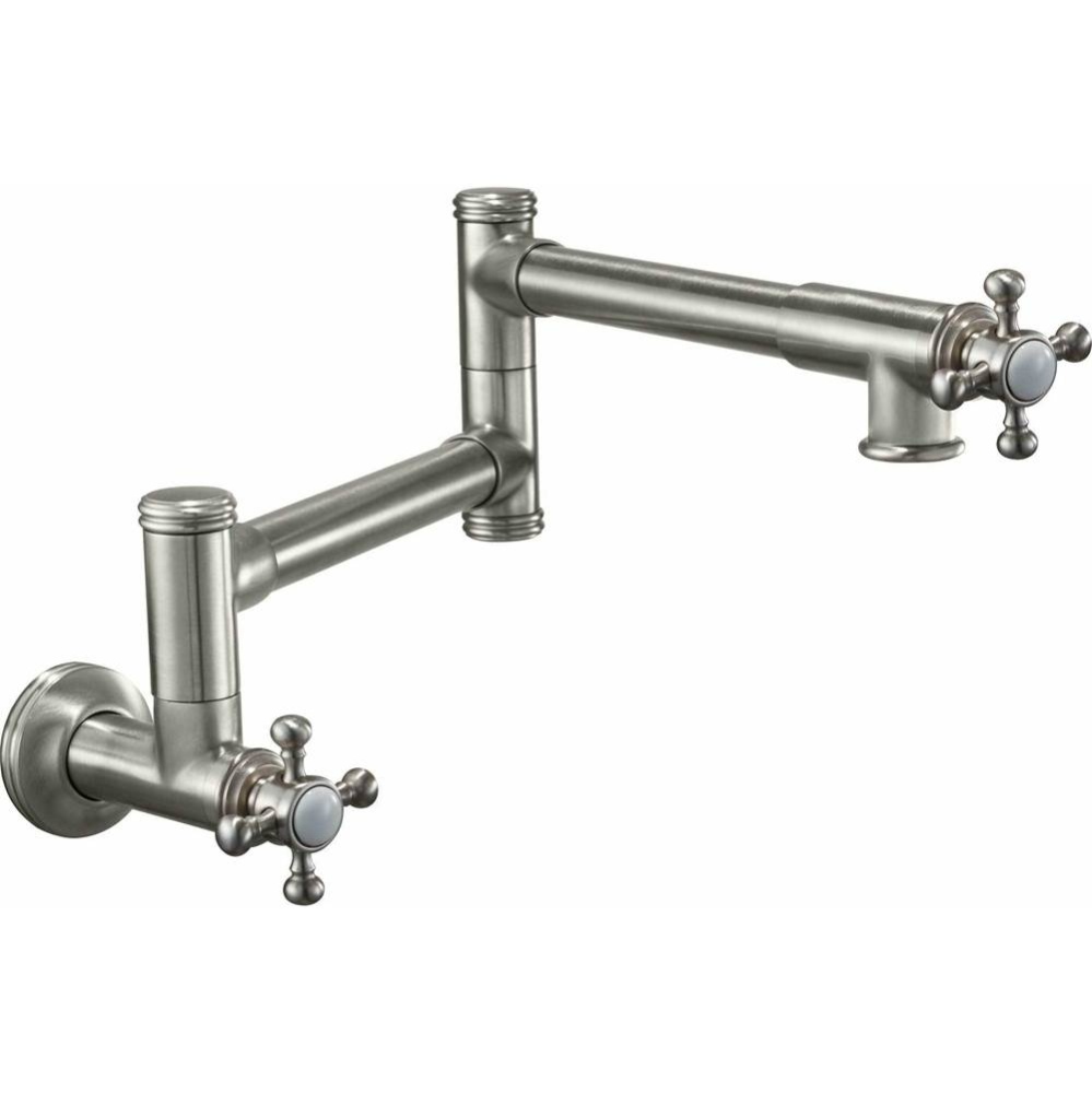 Pot Filler - Dual Handle Wall Mount - Traditional