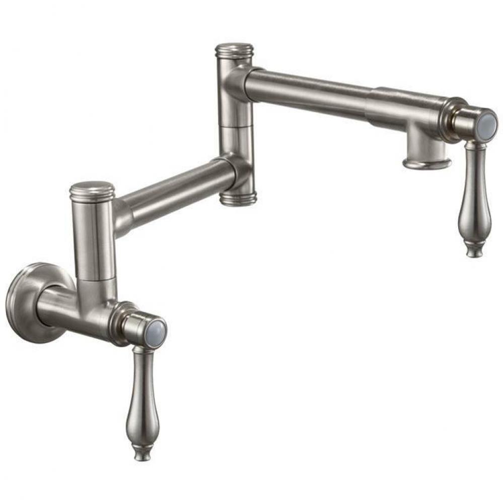 Pot Filler - Dual Handle Wall Mount - Traditional