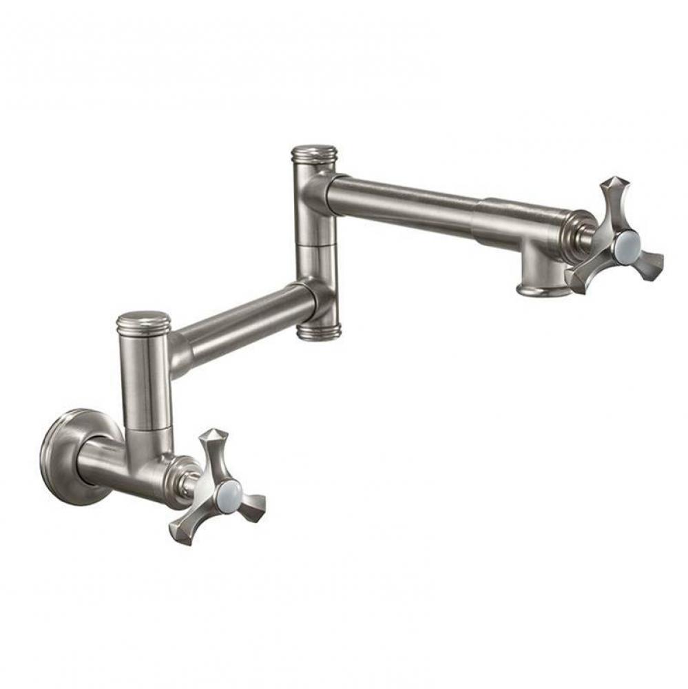 Pot Filler - Dual Handle Wall Mount - Traditional