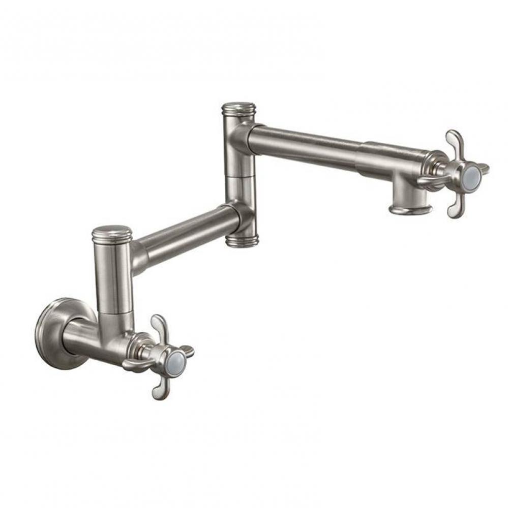 Pot Filler - Dual Handle Wall Mount - Traditional