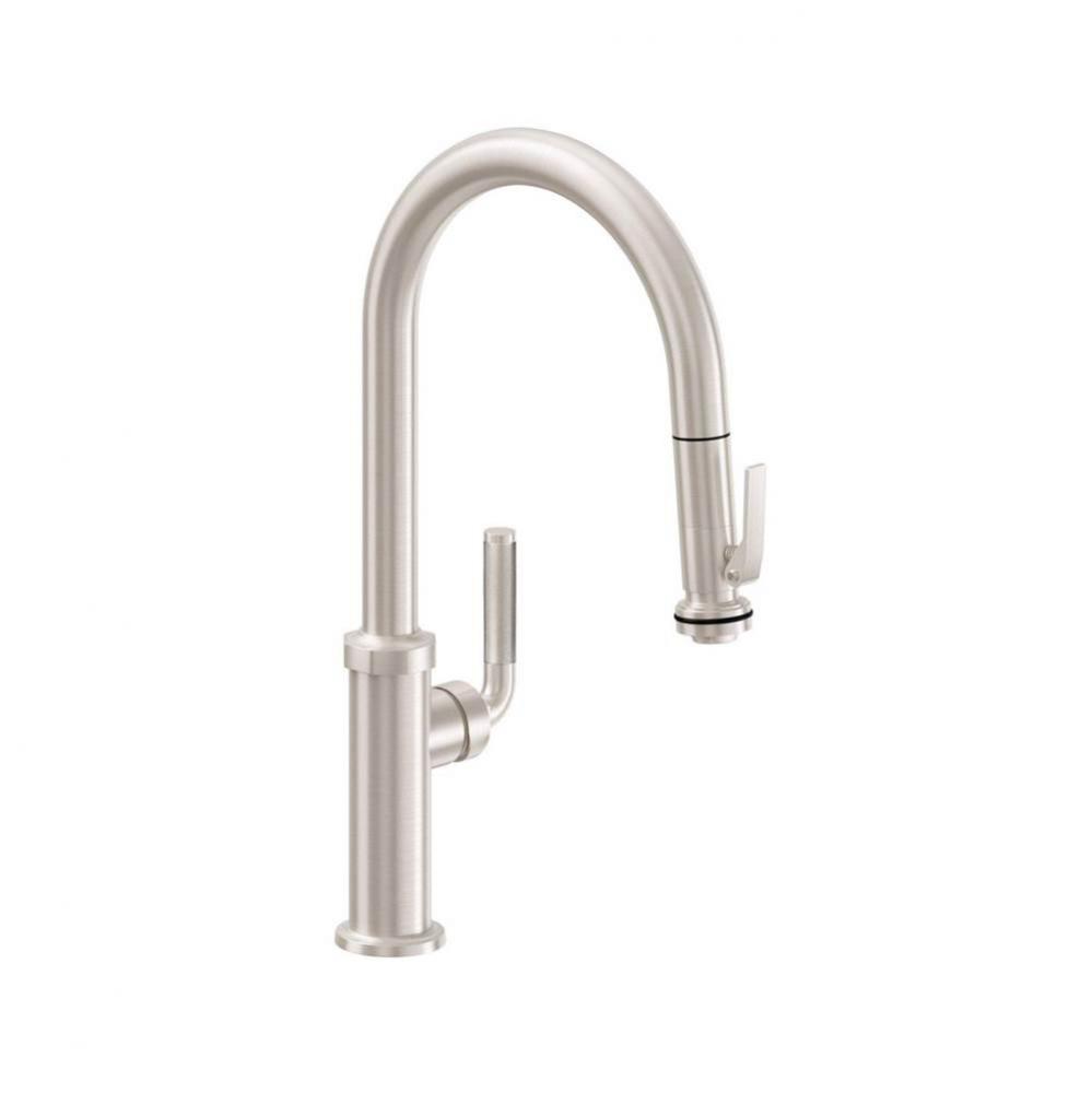 Pull-Down Kitchen Faucet with Squeeze Handle Sprayer- High Spout