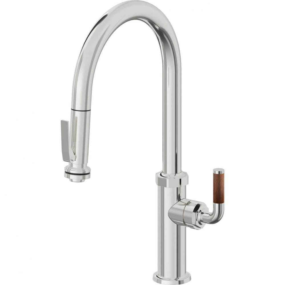 Pull-Down Kitchen Faucet with Squeeze Sprayer - High Arc Spout