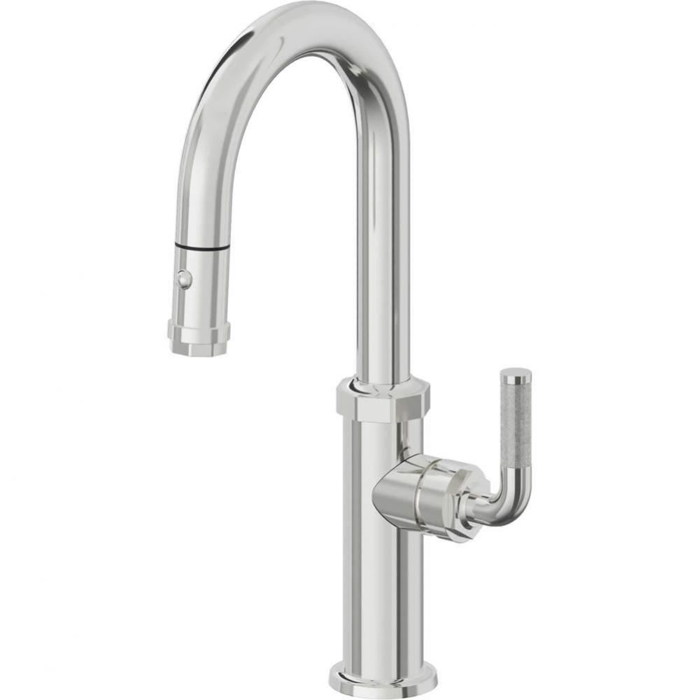 Pull-Down Prep/Bar Faucet with Button Sprayer