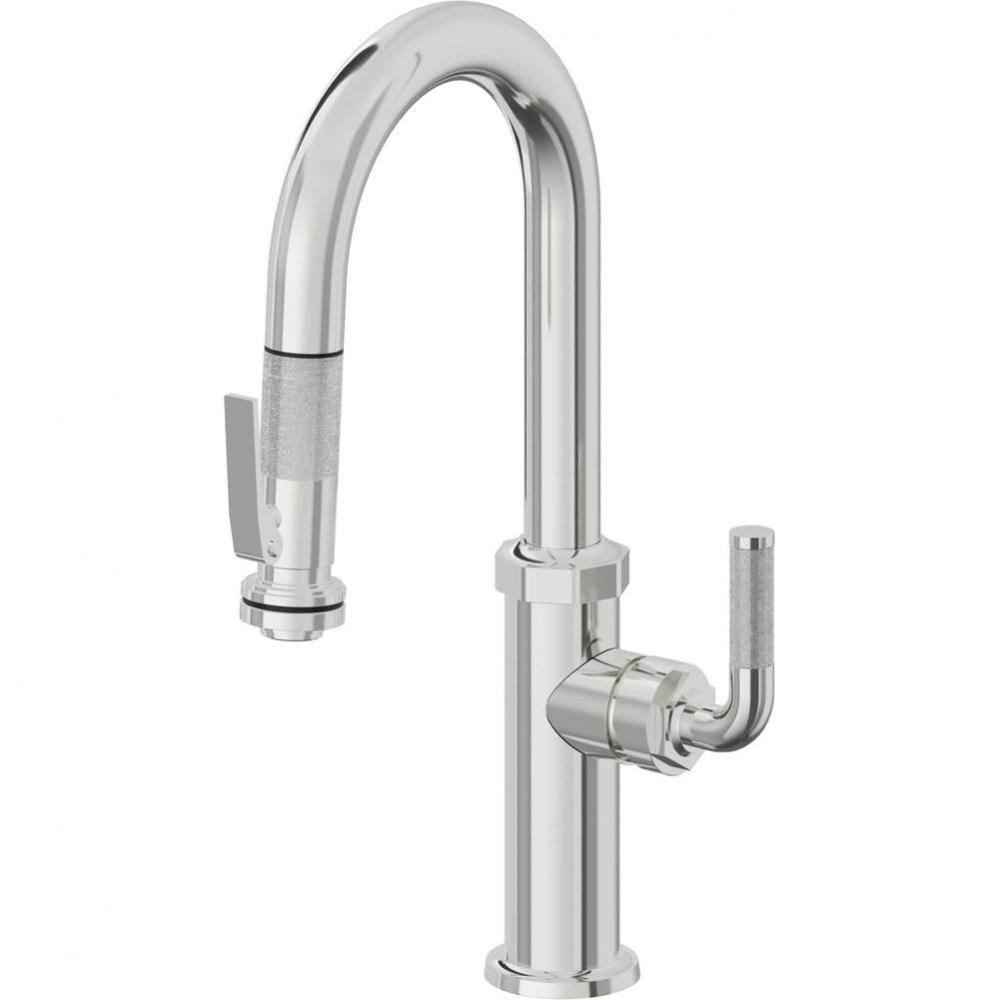 Pull-Down Prep/Bar Faucet with Squeeze Sprayer