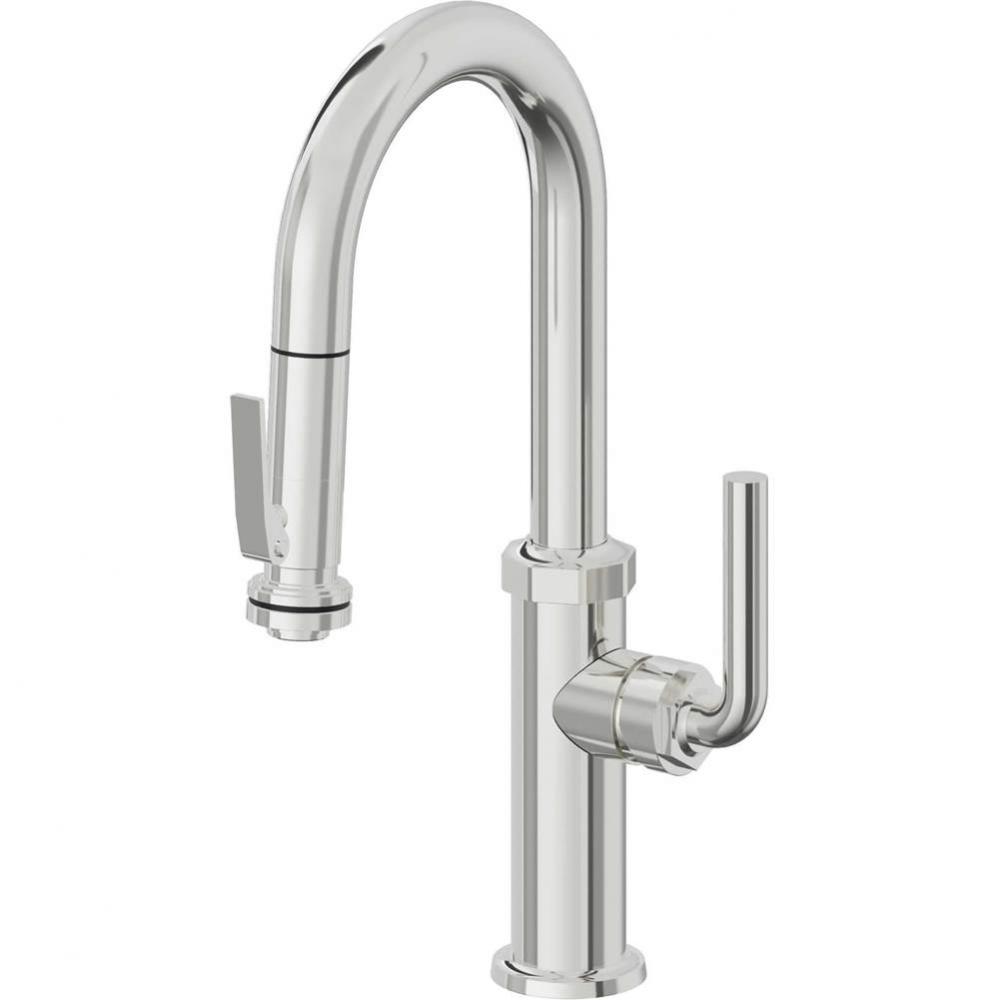 Pull-Down Prep/Bar Faucet with Squeeze Sprayer