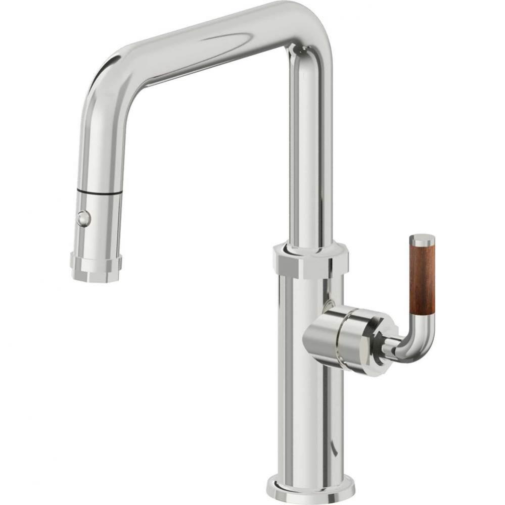 Pull-Down Kitchen Faucet with Button Sprayer - Quad Spout