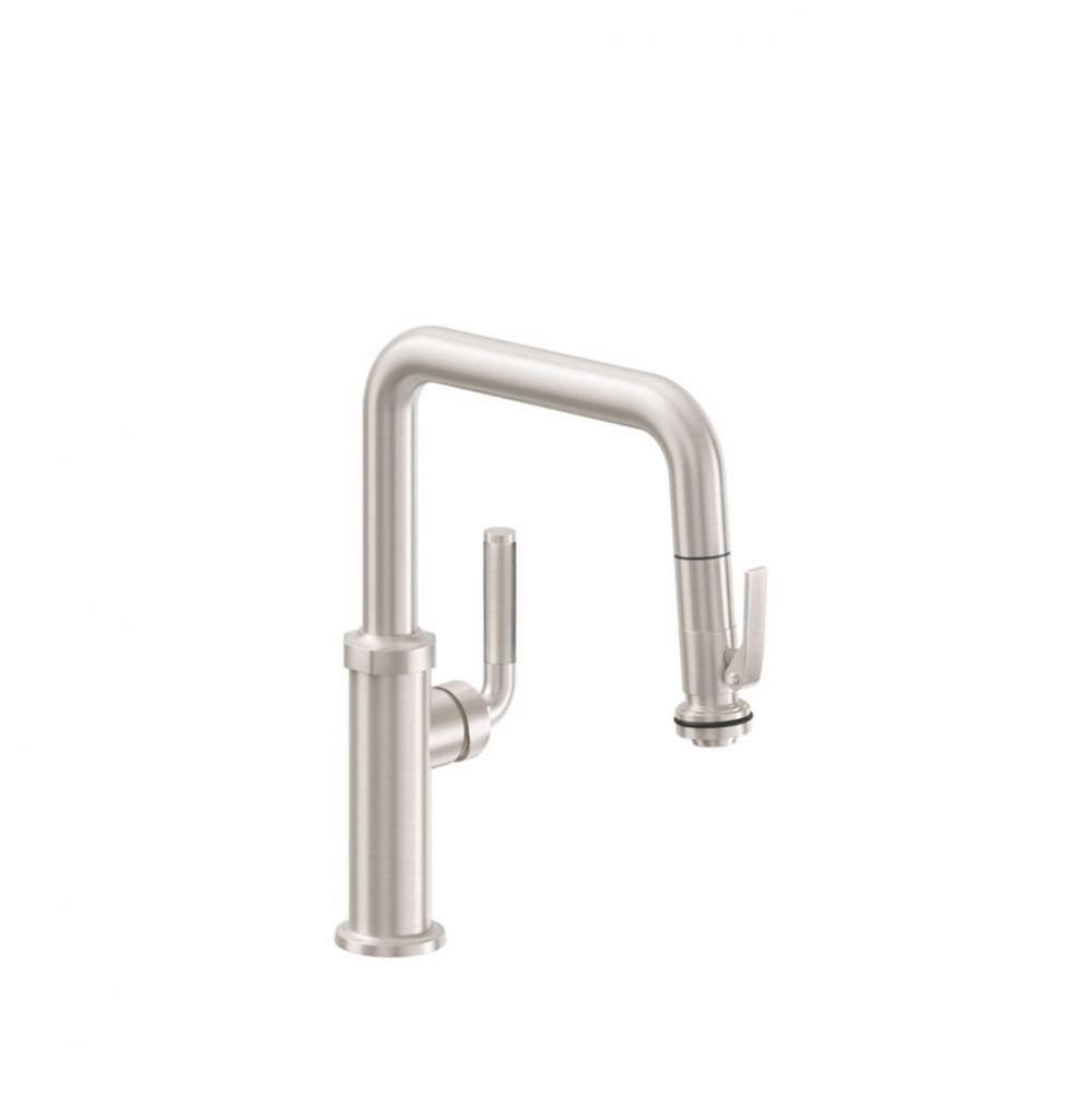 Pull-Down Kitchen Faucet with Squeeze Handle Sprayer - Quad Spout