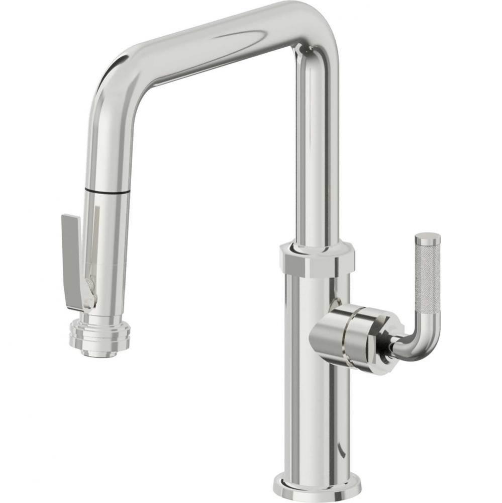 Pull-Down Kitchen Faucet with Squeeze Sprayer  - Quad Spout