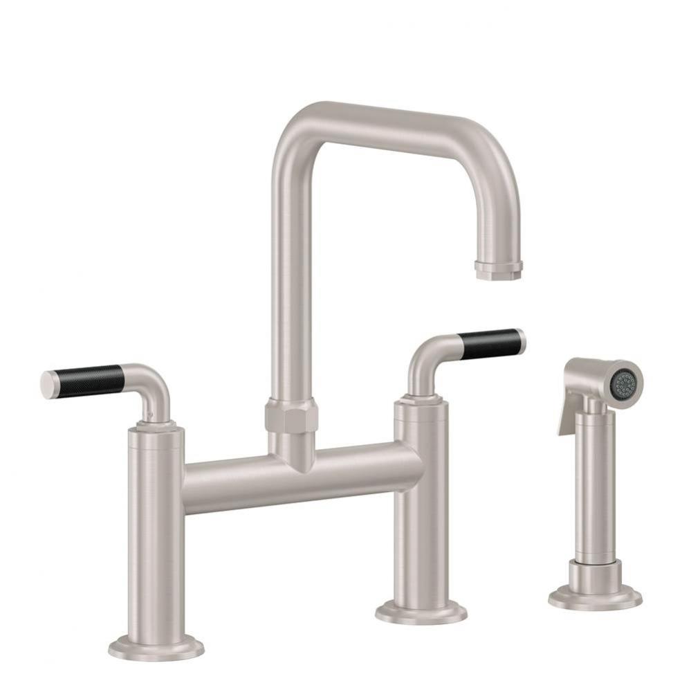 Bridge Kitchen Faucet with Sidespray - Quad Spout