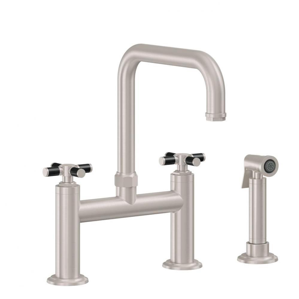Bridge Kitchen Faucet with Sidespray - Quad Spout