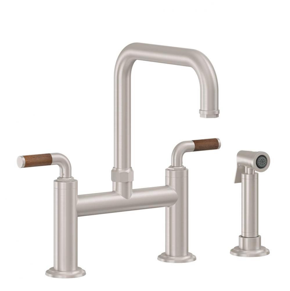 Bridge Kitchen Faucet with Sidespray - Quad Spout