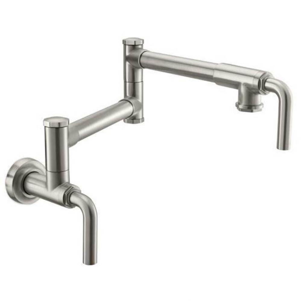 Contemporary Pot Filler - Dual Cross Handle Wall Mount