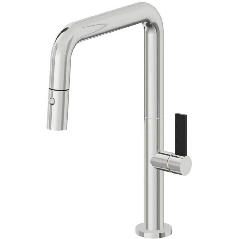 Pull-Down Kitchen Faucet with Button Sprayer  - Quad Spout