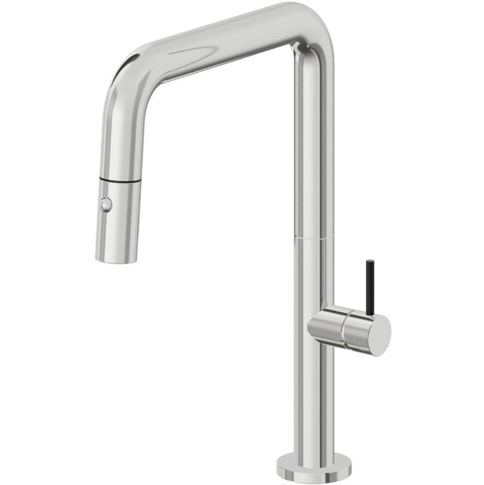 Pull-Down Kitchen Faucet with Button Sprayer  - Quad Spout