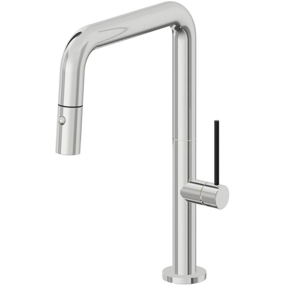Pull-Down Kitchen Faucet with Button Sprayer  - Quad Spout