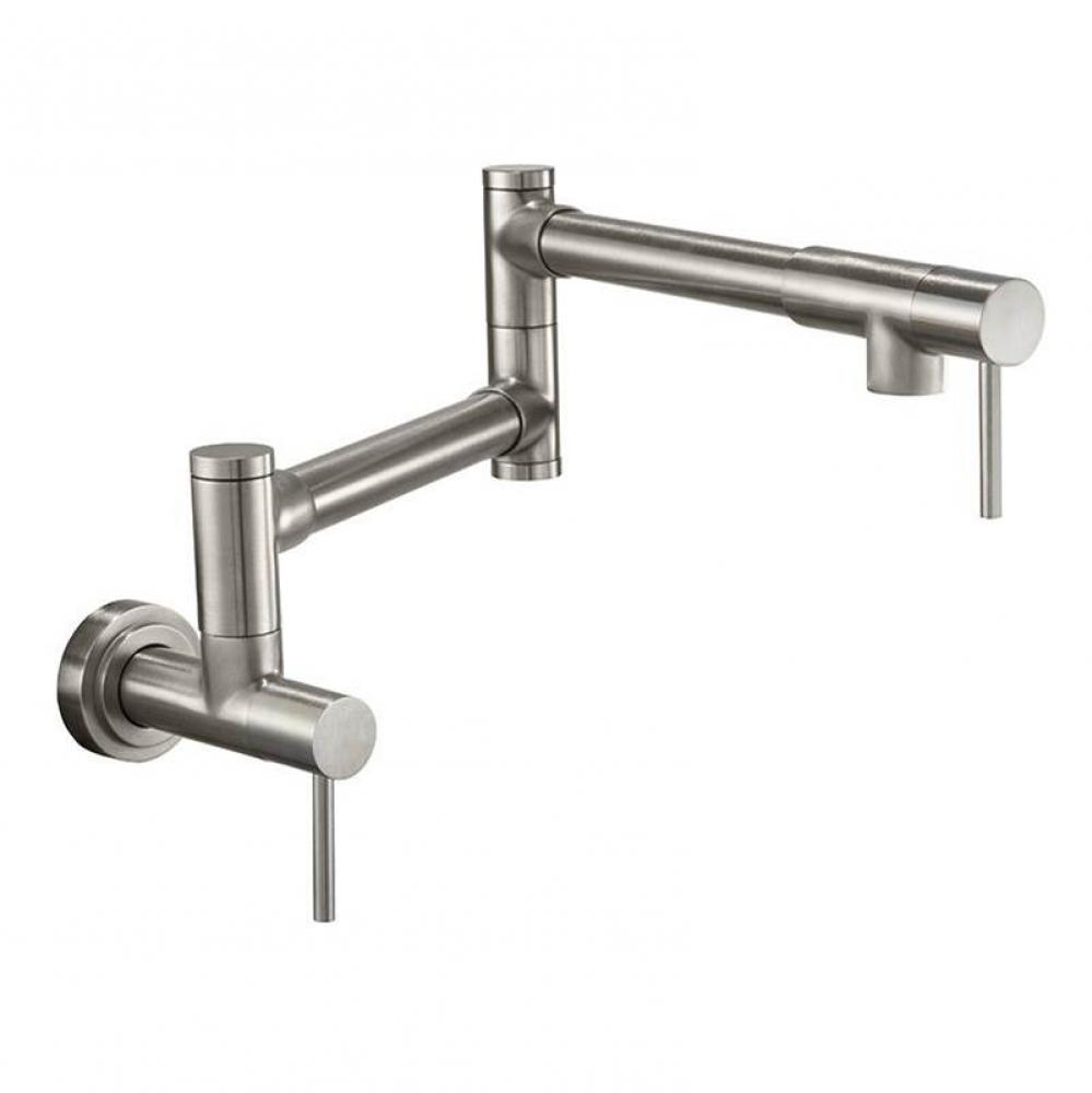 Pot Filler - Dual Handle Wall Mount - Contemporary