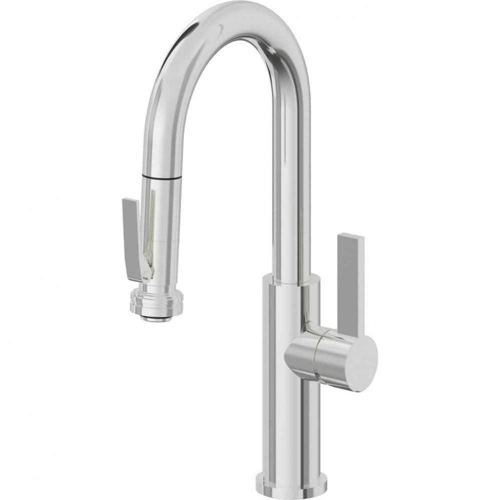 Pull-Down Prep/Bar Faucet with Squeeze Sprayer