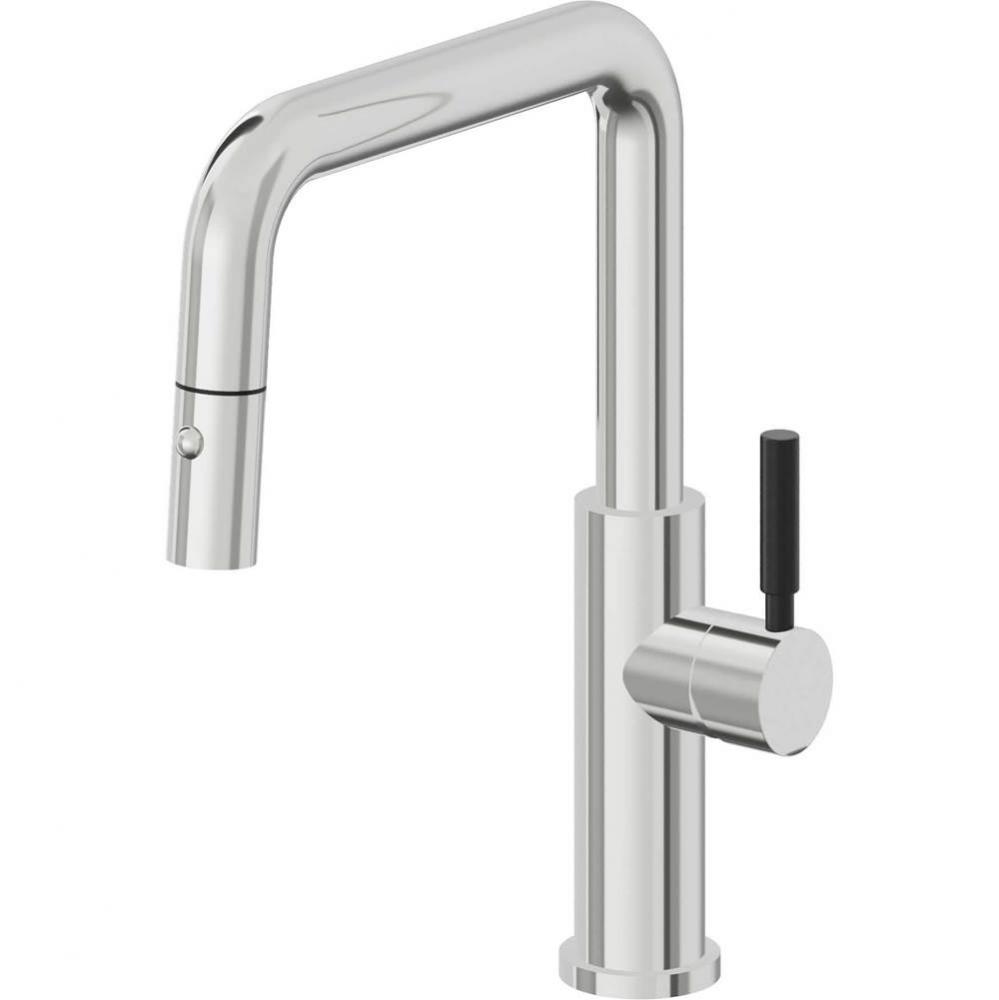 Pull-Down Kitchen Faucet with Button Sprayer  - Quad Spout