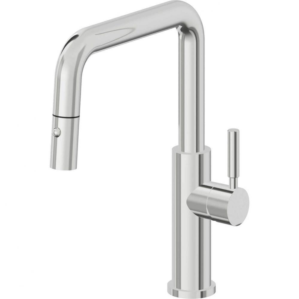 Pull-Down Kitchen Faucet with Button Sprayer  - Quad Spout