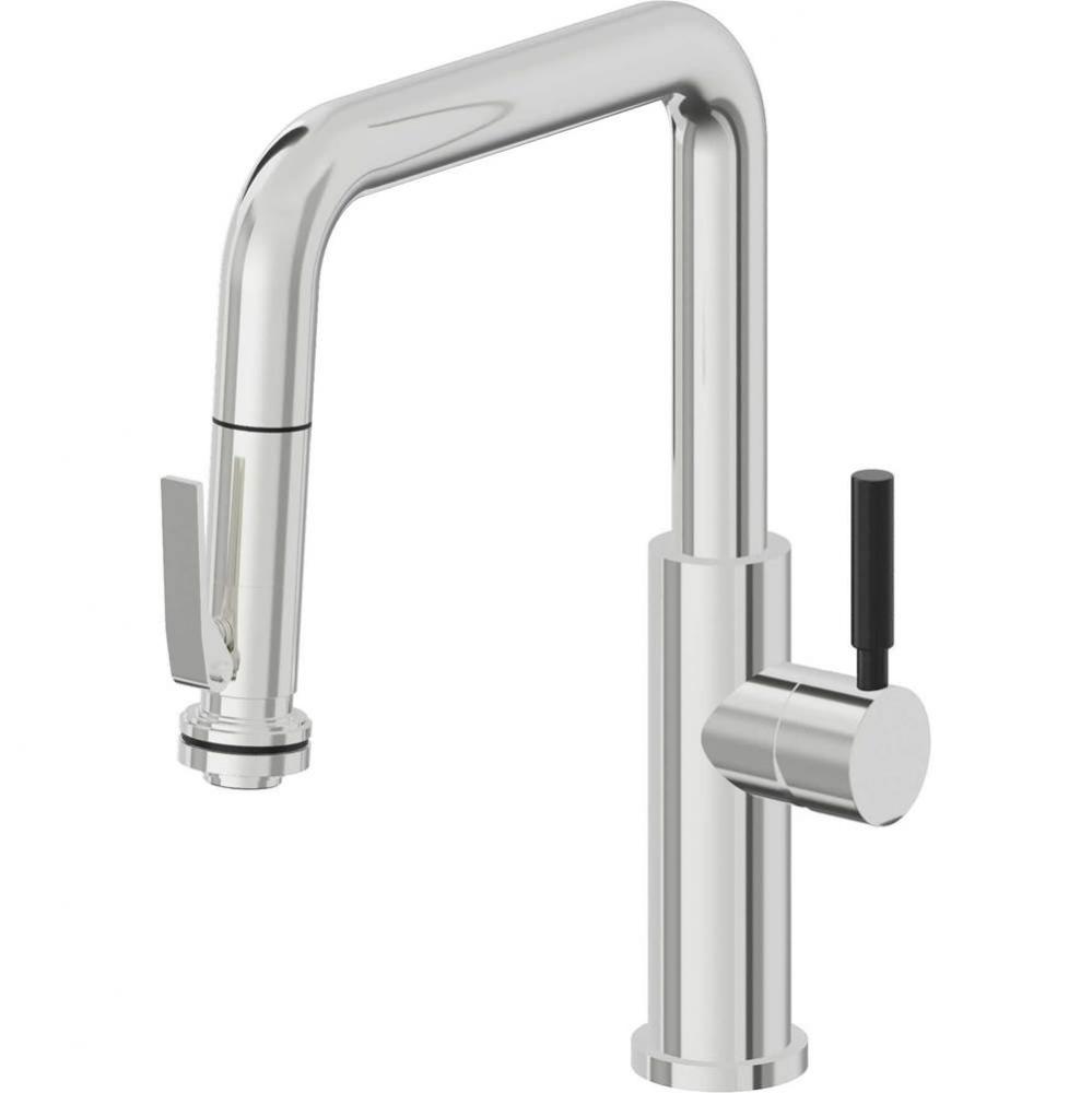 Pull-Down Kitchen Faucet with Squeeze Sprayer  - Quad Spout