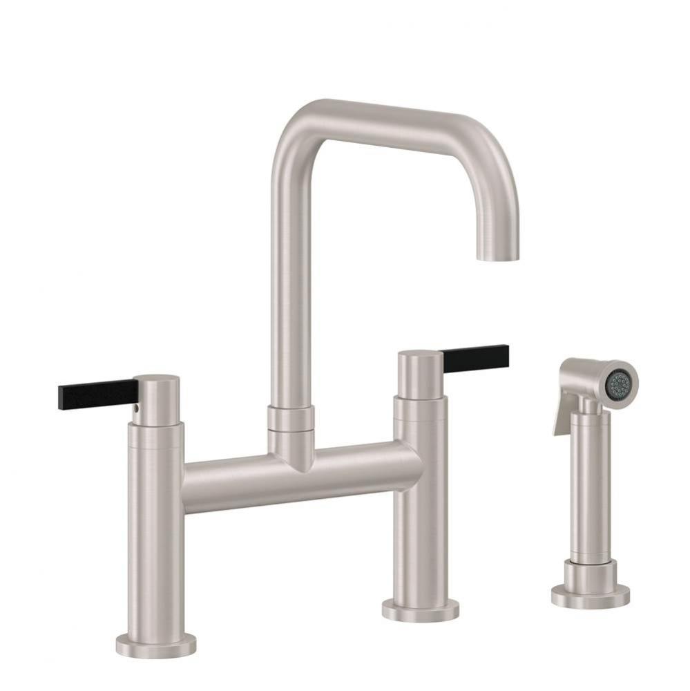 Bridge Kitchen Faucet with Sidespray - Quad Spout