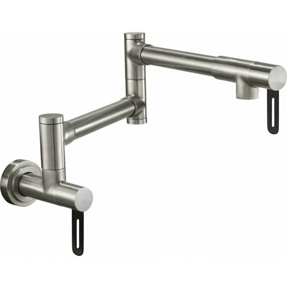 Pot Filler - Dual Handle Wall Mount - Contemporary