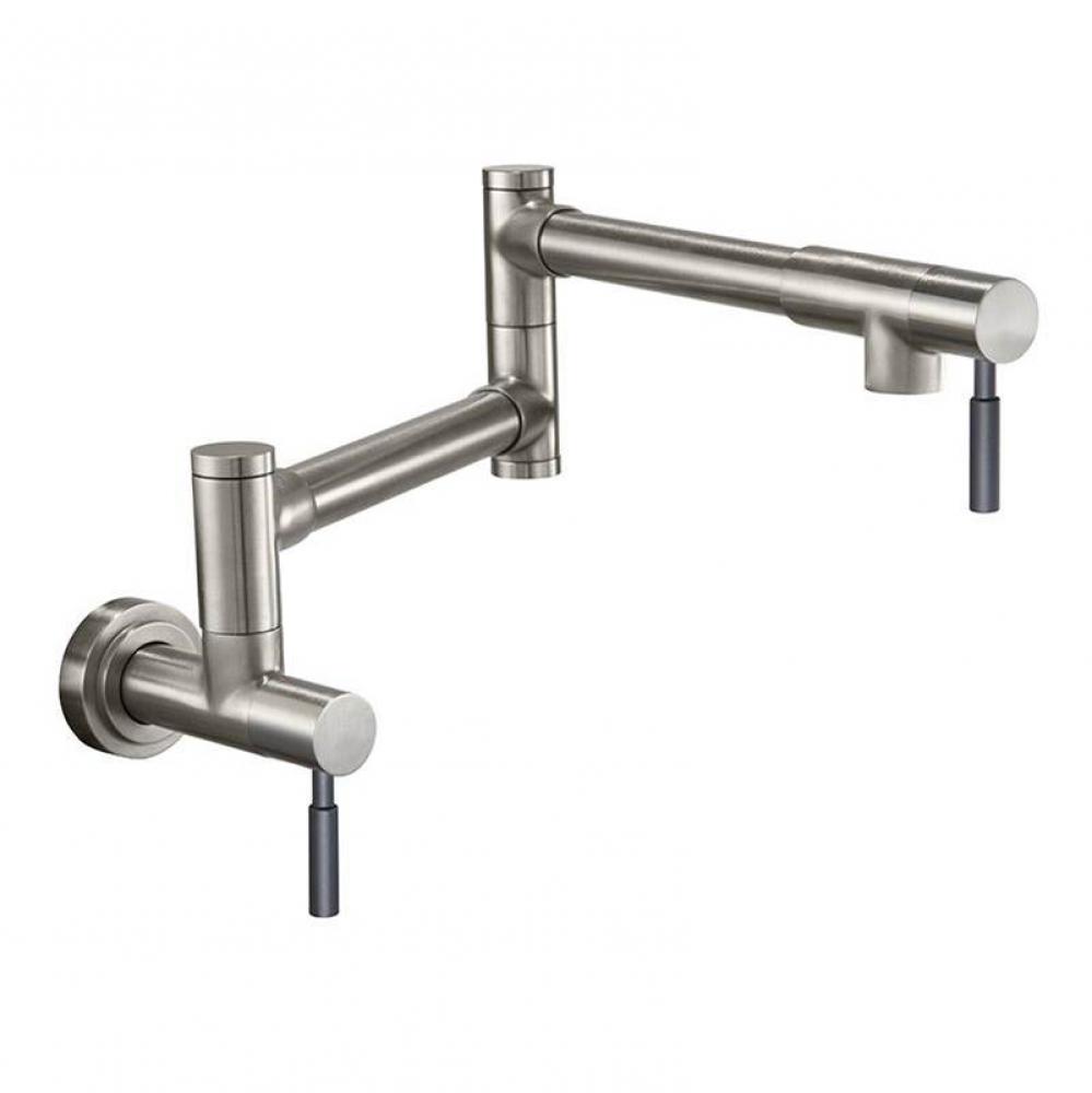 Pot Filler - Dual Handle Wall Mount - Contemporary