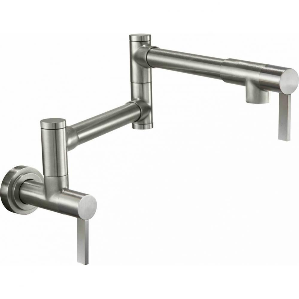 Pot Filler - Dual Handle Wall Mount - Contemporary