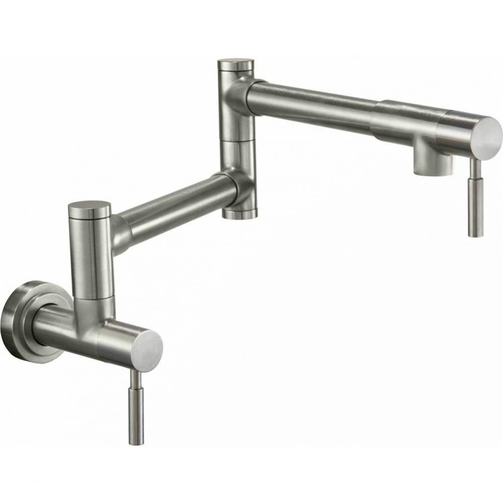 Pot Filler - Dual Handle Wall Mount - Contemporary