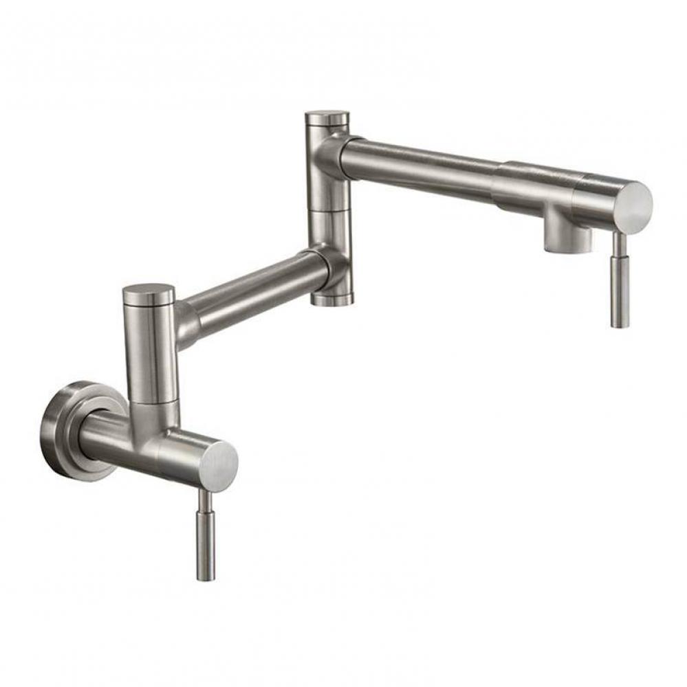 Pot Filler - Dual Handle Wall Mount - Contemporary