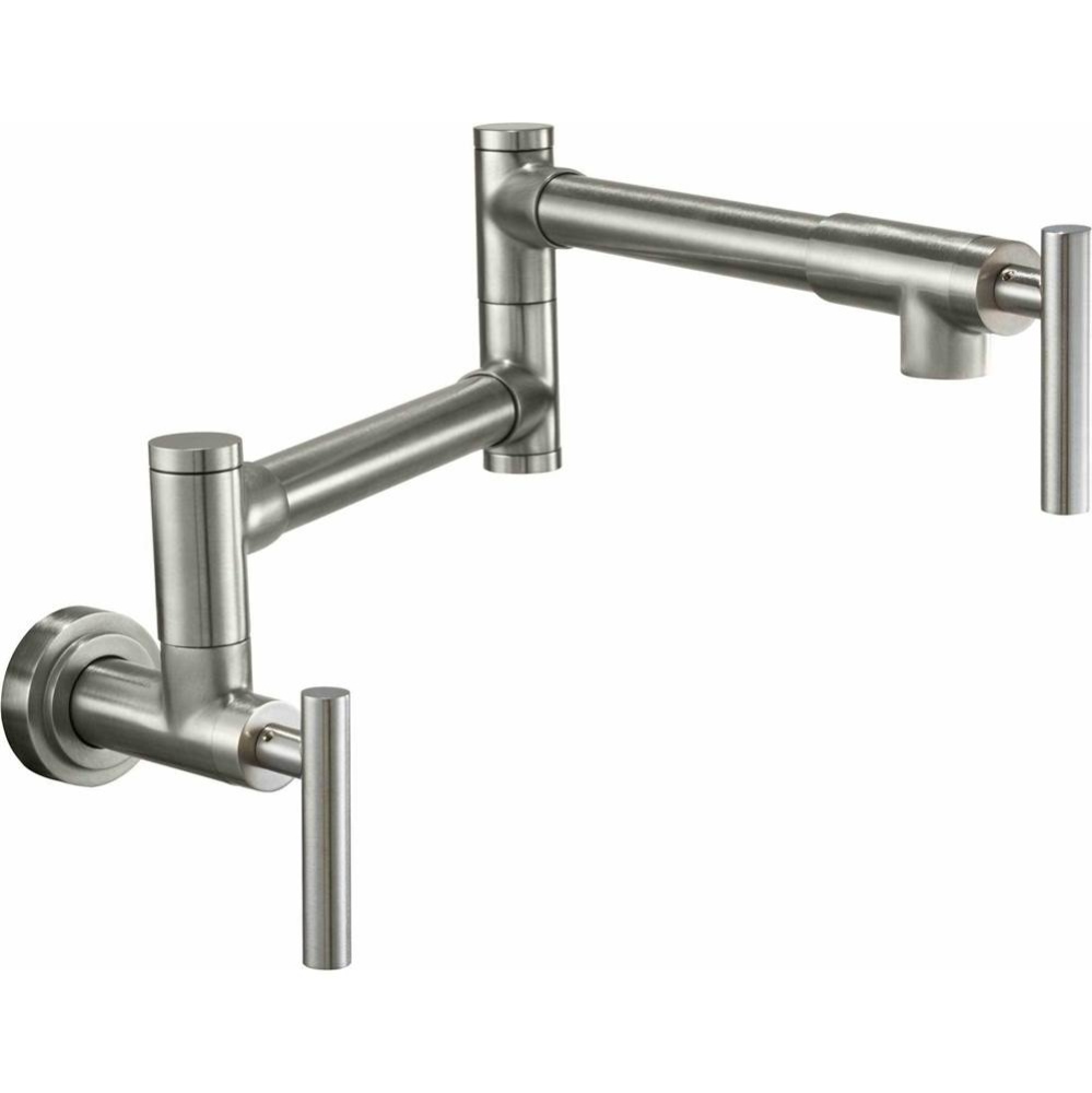 Pot Filler - Dual Handle Wall Mount - Contemporary