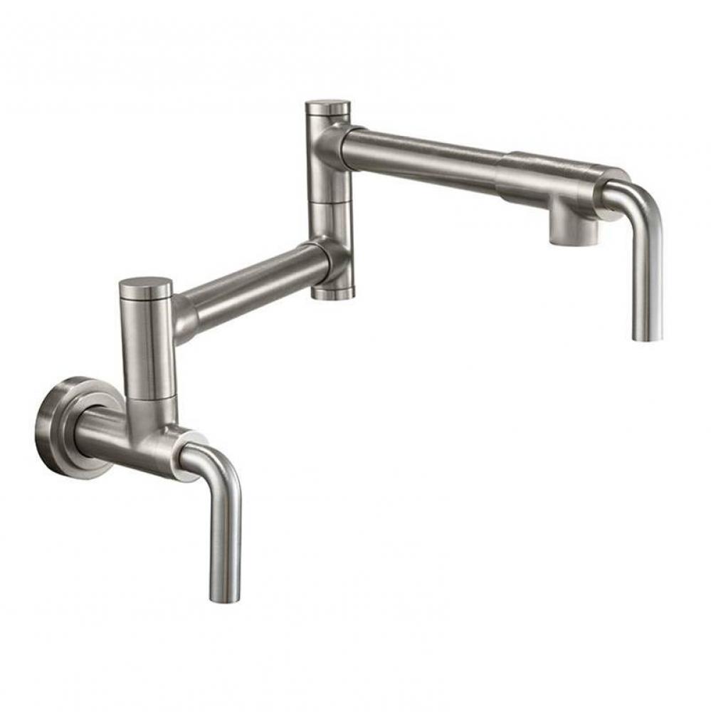 Pot Filler - Dual Handle Wall Mount - Contemporary