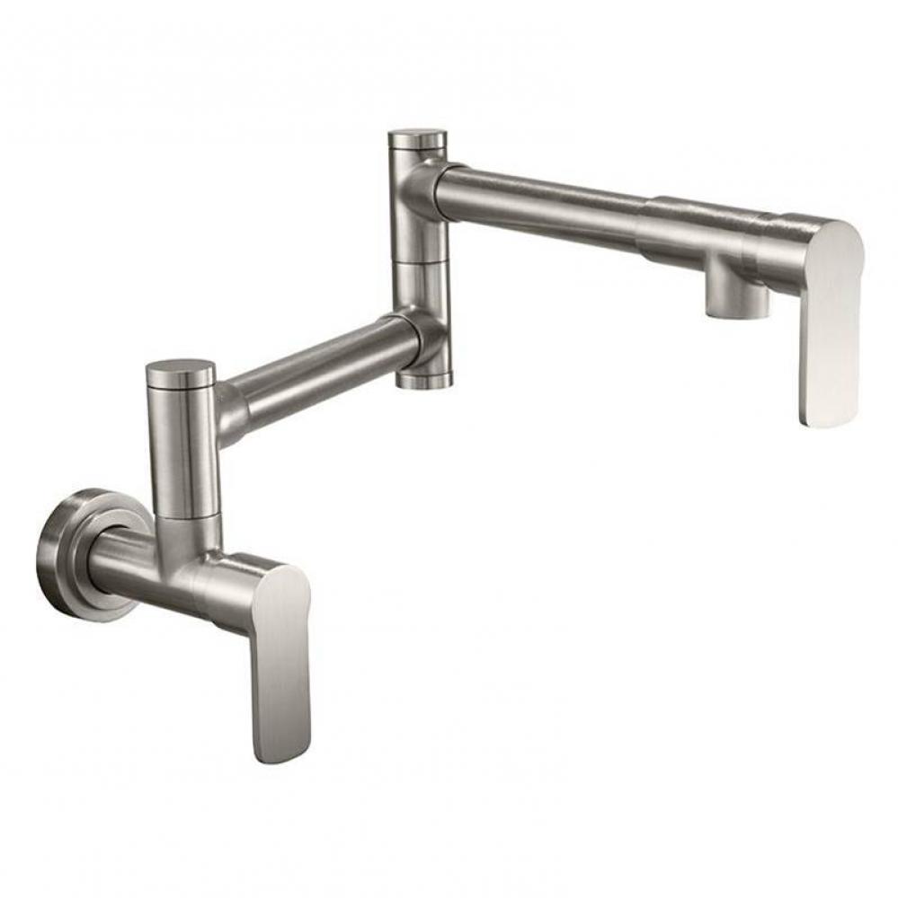 Pot Filler - Dual Handle Wall Mount - Contemporary