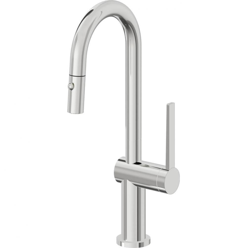 Pull-Down Prep/Bar Faucet with Button Sprayer