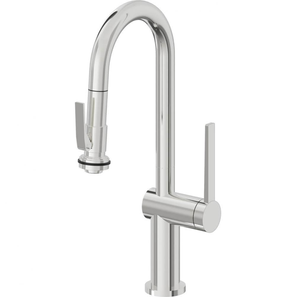Pull-Down Prep/Bar Faucet with Squeeze Sprayer