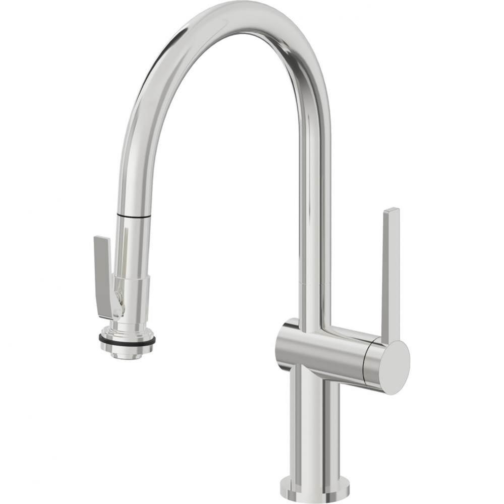 Pull-Down Kitchen Faucet with Squeeze Sprayer  - Low Arc Spout