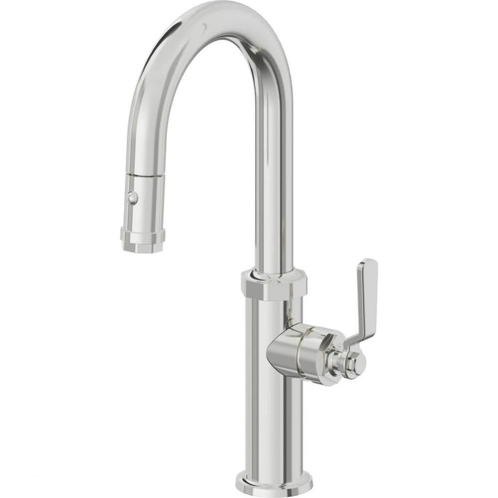 Pull-Down Prep/Bar Faucet with Button Sprayer