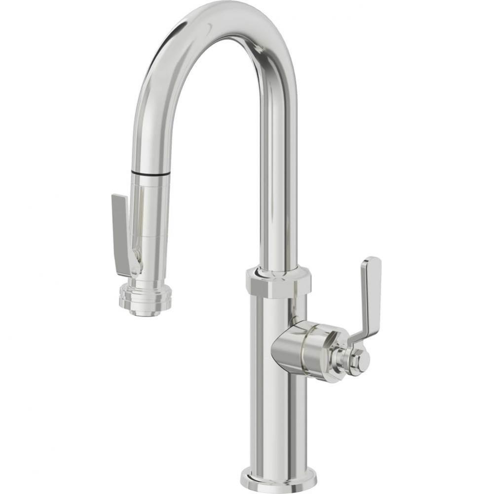Pull-Down Prep/Bar Faucet with Squeeze Sprayer