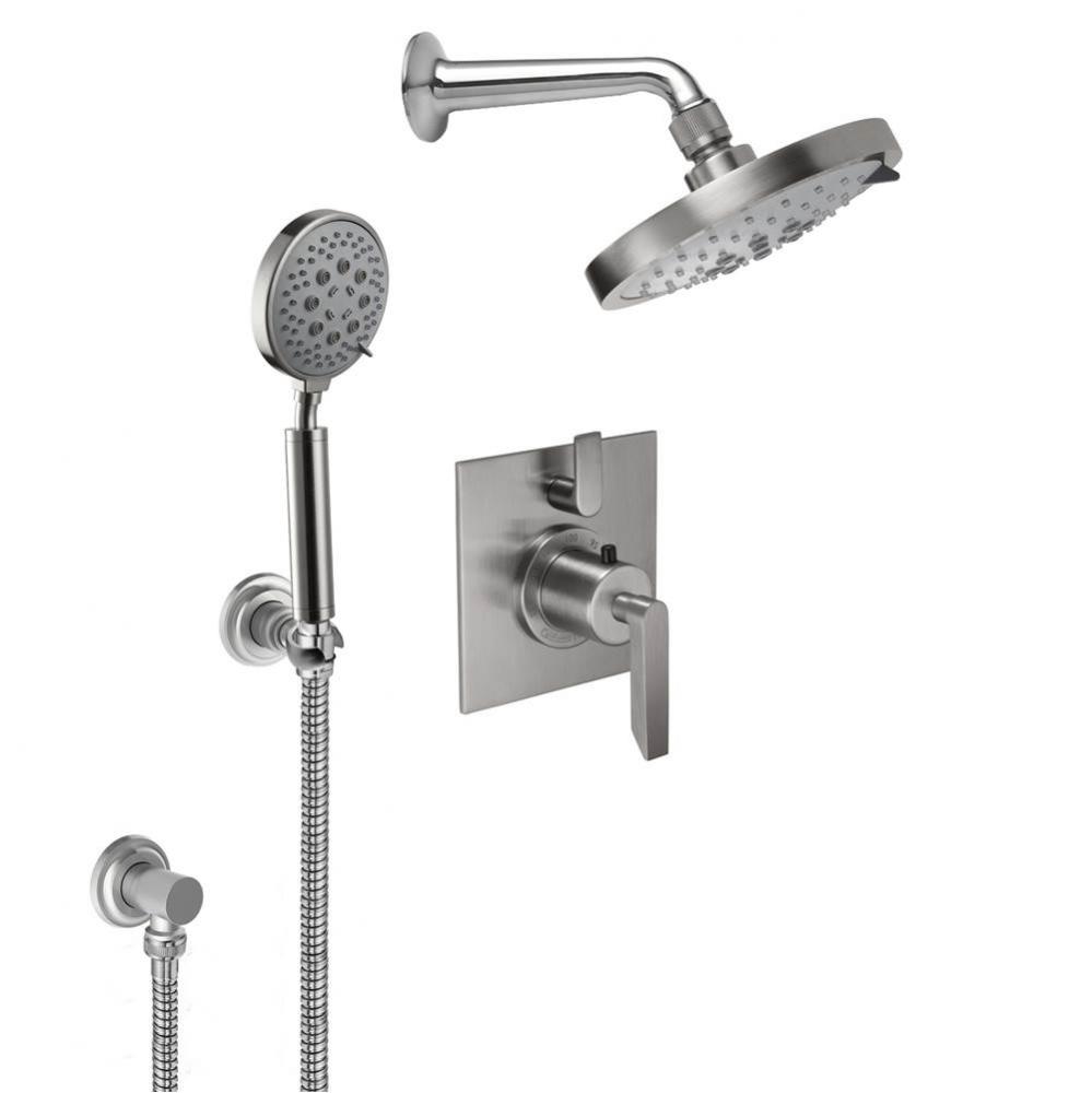 StyleTherm® 1/2'' Thermostatic Shower System with Showerhead and Handshower on Hook