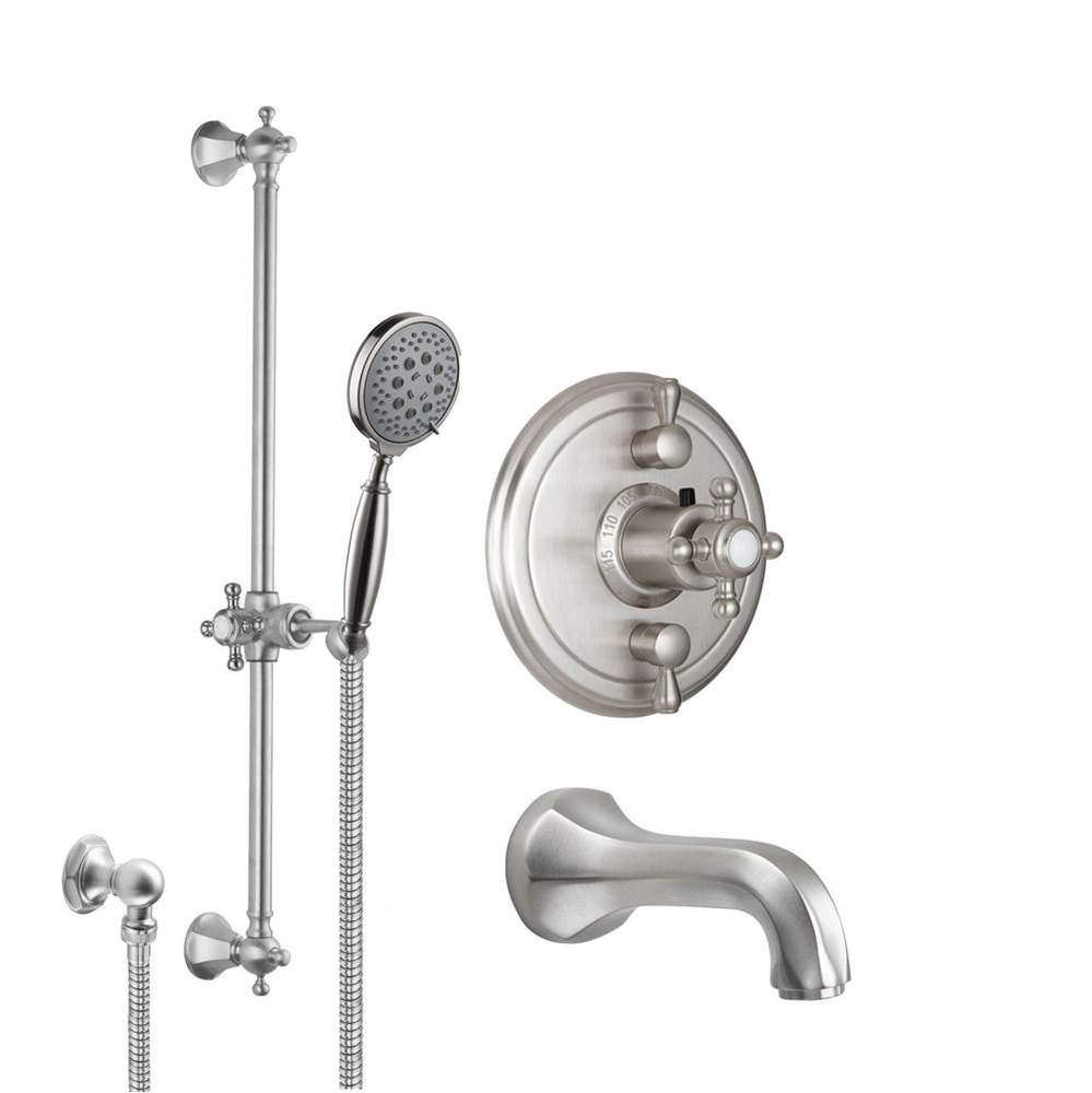 Monterey  Styletherm 1/2'' Thermostatic Shower System with Hand Shower Slide Bar and Tub